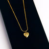 Starburst Heart Pendant Necklace | Anti-Tarnish Gold Plated Snake Chain | Minimalist Jewelry Gift for Her