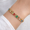Multicolor Marquise Stone Bracelet | Anti-Tarnish Fashion Jewelry