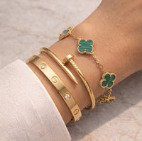 The "It Girl" 3-Piece Anti-Tarnish Gold Plated Bracelet Stack