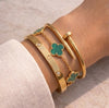 The "It Girl" 3-Piece Anti-Tarnish Gold Plated Bracelet Stack