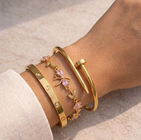 The 'It Girl' 3-Piece Anti-Tarnish Gold Plated Bracelet Stack