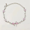 Floral Pink Bow Bracelet | Anti-Tarnish & Waterproof