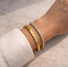 The 'It-Girl' Bracelet Stack: Hexagon Link & Classic Tennis Duo