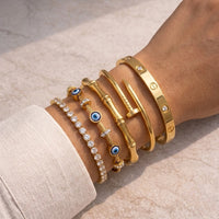 IT-Girl Aesthetic 5-Piece Anti-Tarnish Gold Plated Bracelet Stack