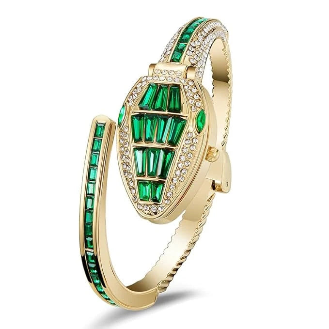 Emerald Serpentine Wrap Watch | 18K Gold Plated & Anti-Tarnish