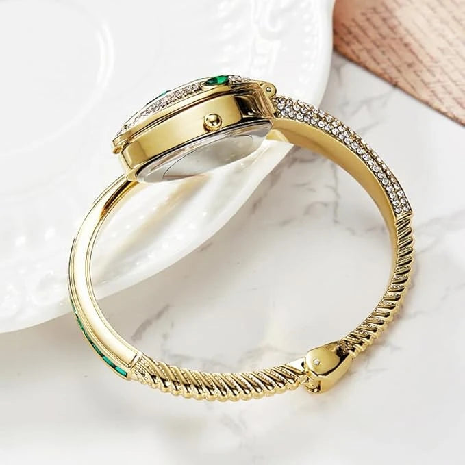 Emerald Serpentine Wrap Watch | 18K Gold Plated & Anti-Tarnish
