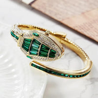 Emerald Serpentine Wrap Watch | 18K Gold Plated & Anti-Tarnish