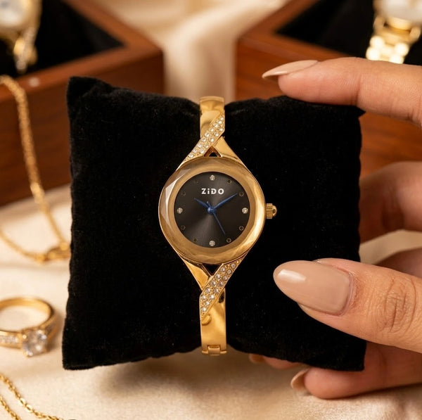 Midnight Aura Anti-Tarnish Gold Plated Watch for Women