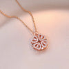 Magnetic Four Leaf Clover Necklace - 2-in-1 Folding Heart Pendant (Rose Gold Plated & Anti-Tarnish)