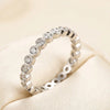 Bezel Set Crystal Eternity Band - High Quality Fashion Ring