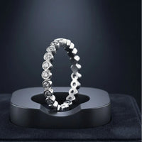 Bezel Set Crystal Eternity Band - High Quality Fashion Ring