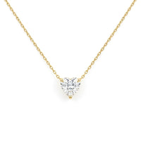 Heart Diamond Look Necklace - Anti-Tarnish Western Jewellery
