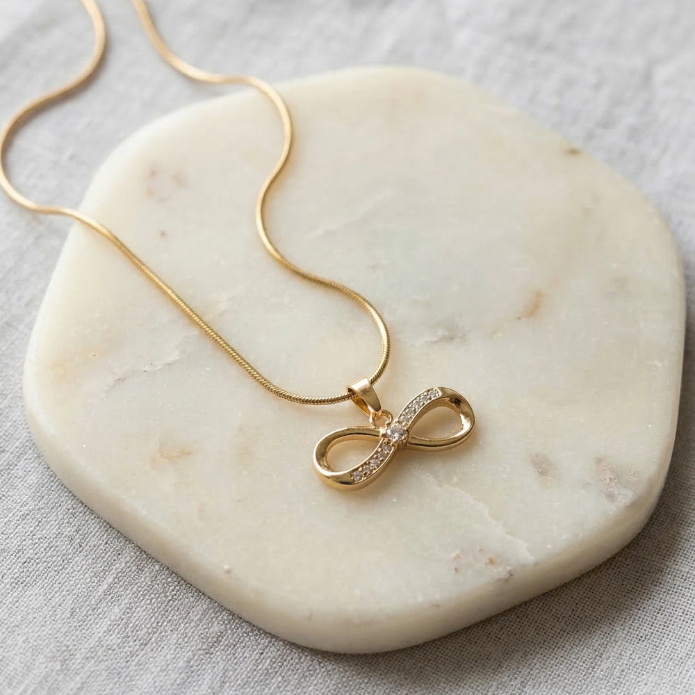 Infinity Pendant Necklace - Anti Tarnish Gold-Plated Everyday Wear
