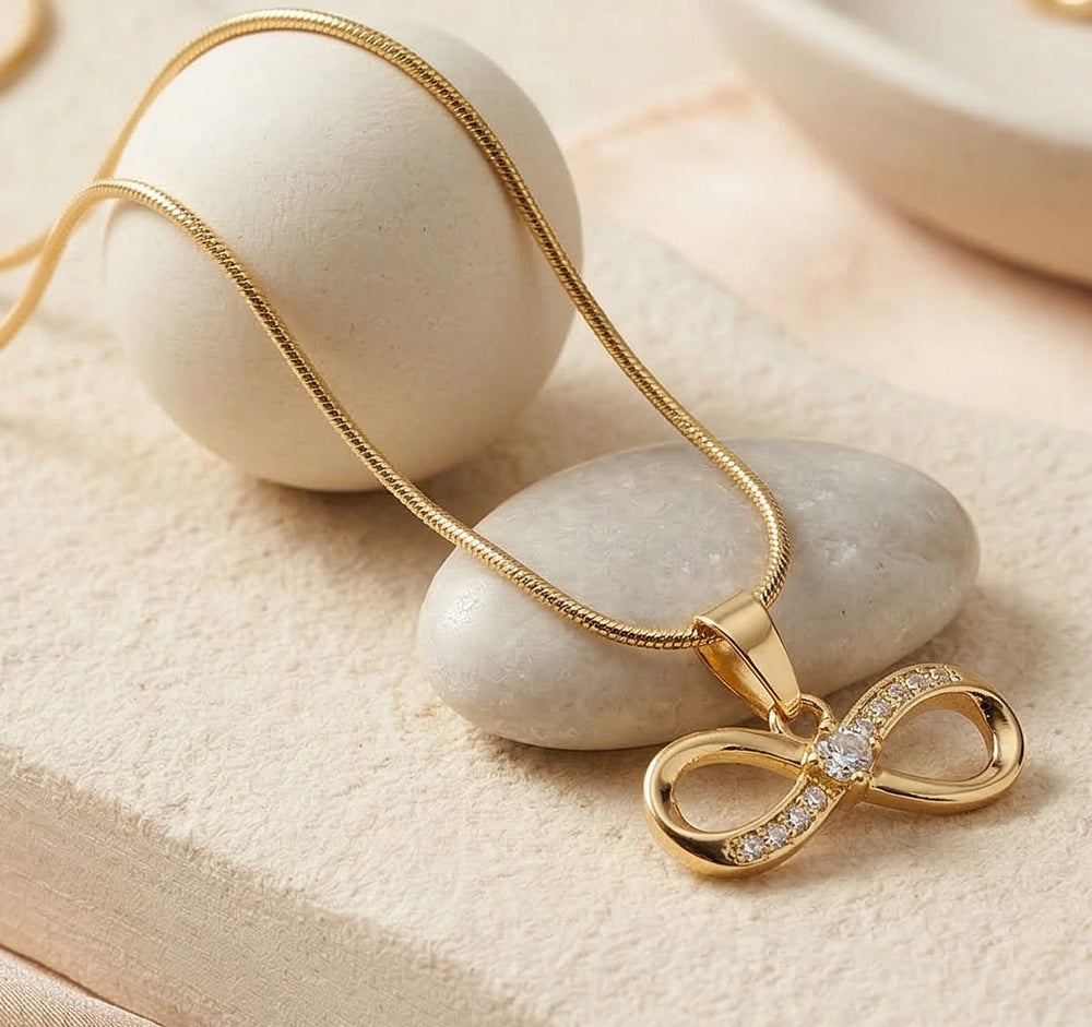 Infinity Pendant Necklace - Anti Tarnish Gold-Plated Everyday Wear