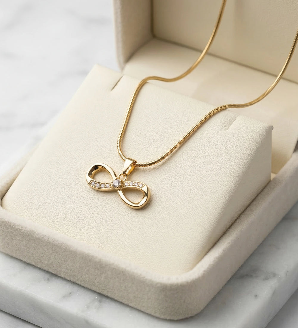 Infinity Pendant Necklace - Anti Tarnish Gold-Plated Everyday Wear