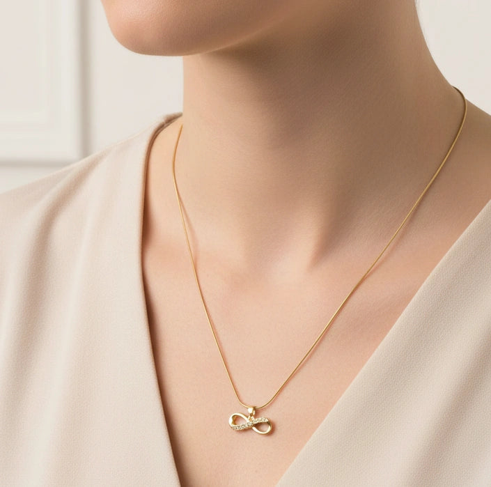 Infinity Pendant Necklace - Anti Tarnish Gold-Plated Everyday Wear