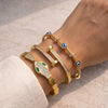 Divine Aura Gold Plated Bracelet Stack - Set of 3