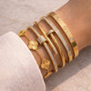 The "It Girl" 5-Piece Anti-Tarnish Gold Plated Bracelet Stack