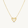 Golden Eternal Heart Anti-Tarnish Necklace – Korean Inspired Waterproof Jewelry