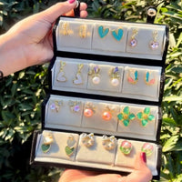 Western Earring Folding Gift Box - 12 Pair Earrings(Random Design)