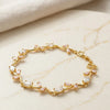 Floral Vine Crystal Anti Tarnish Gold Plated Bracelet