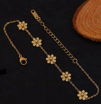 Daisy Flower Anti-Tarnish Gold Plated Bracelet - Korean Floral Jewelry