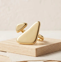 Abstract Geometric Statement Ring - Anti Tarnish Fashion Jewelry