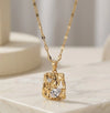 Vintage Textured Pearl Pendant Necklace | Anti-Tarnish