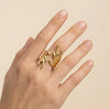 Abstract Sculptural Wrap Ring | Anti-Tarnish Statement Jewelry
