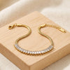 Baguette Crystal Anti-Tarnish Gold-Plated Bracelet