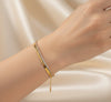 Anti-Tarnish Layered Herringbone & Tennis Bracelet | 18K Gold Plated