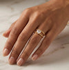 Heart Shaped Zircon Adjustable Ring - Twisted Double Band Anti-Tarnis