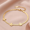 Triple Clover Snake Chain Anti-Tarnish Bracelet