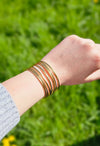 Anti-Tarnish Gold Plated Multi-Layer Cuff Bracelet | Stacked Wire Design