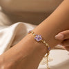 Tulip Purple Floral Vine Anti Tarnish Bracelet for Women | Premium Plated