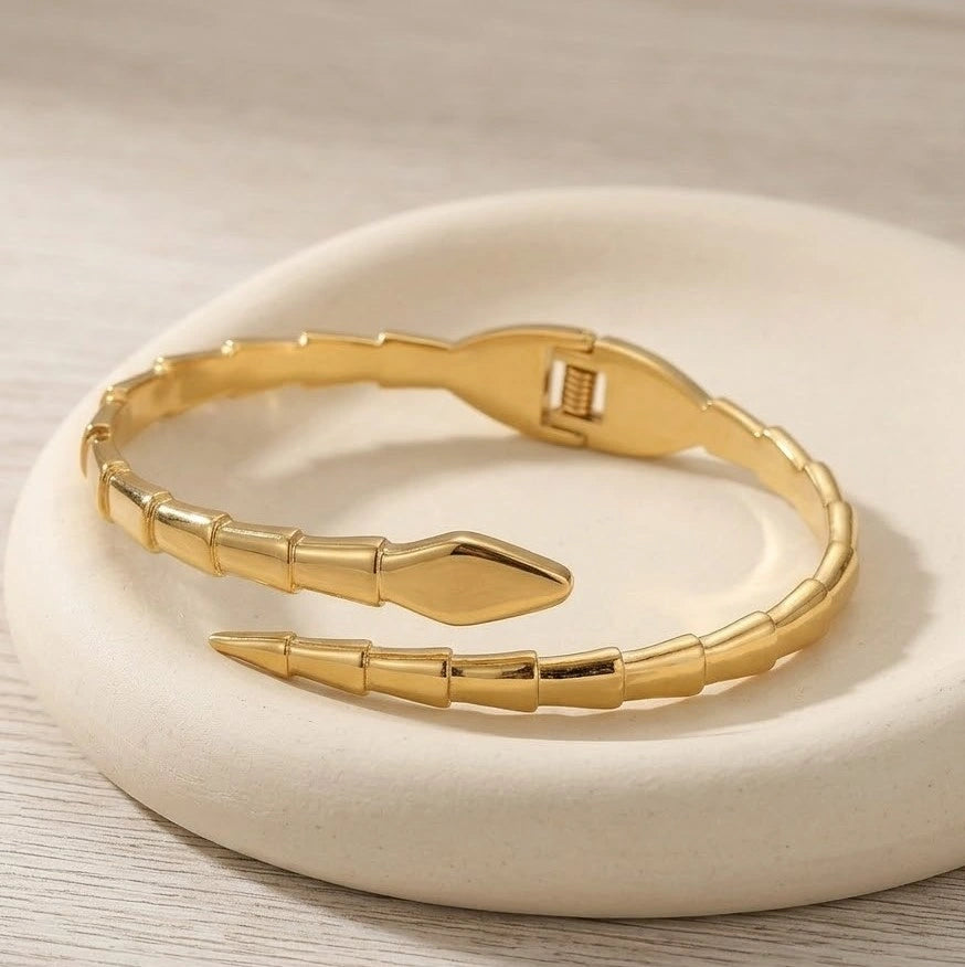 Snake Wrap Anti Tarnish Gold Plated Bracelet
