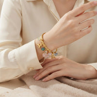 Enchanted Swan Charm Bracelet - Anti Tarnish Gold Plated