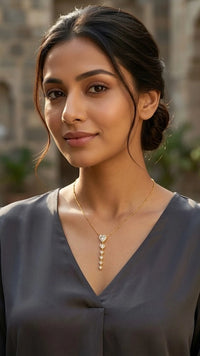 Heart Drop Anti-Tarnish Gold Plated Necklace