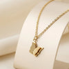 Textured Butterfly Pendant Necklace - Anti Tarnish Fashion Jewelry