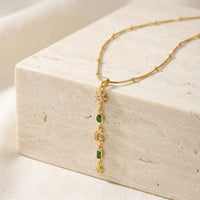 Celestial Sun Moon & Star Drop Necklace | Anti-Tarnish Gold Plated