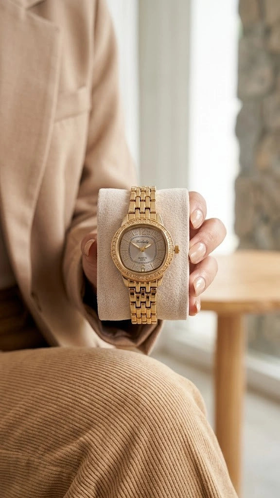 Vintage Glamour Gold Watch | Anti-Tarnish Minimalist Luxury