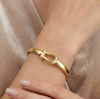 Horseshoe Buckle Anti-Tarnish Gold Plated Bracelet
