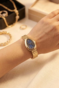 Moncheri Royal Blue Dial Serpent Watch - Premium Anti-Tarnish Gold Plated