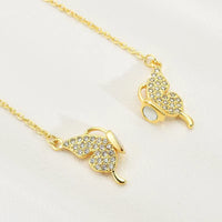 Sparkling Butterfly Necklace - Anti-Tarnish Gold Plated for Women