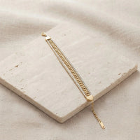 Layered Rhinestone Crystal Bracelet | Anti-Tarnish Gold-Plated