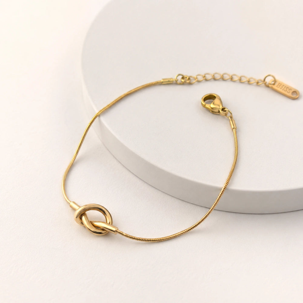 Infinity Knot Gold Plated Bracelet - Anti Tarnish Everyday Wear