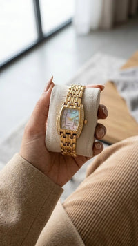 Vintage Roman Dial Anti-Tarnish Gold Plated Watch for Women | Moncheri Jewels