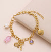 Aesthetic Multi-Charm Link Bracelet - Anti Tarnish Finish