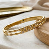 Double Layer Crystal Studded Cuff Bracelet - Anti Tarnish