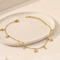 Starfish Charm Anti-Tarnish Gold-Plated Bracelet
